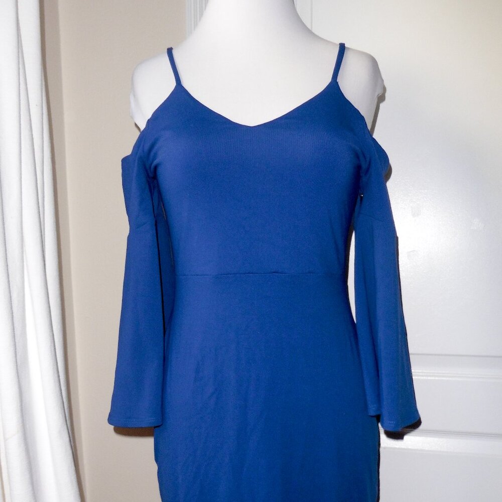 Susana Monaco Alyssa Off The Shoulder Dress Mid-Summer Night (Blue) S NWT Y2K